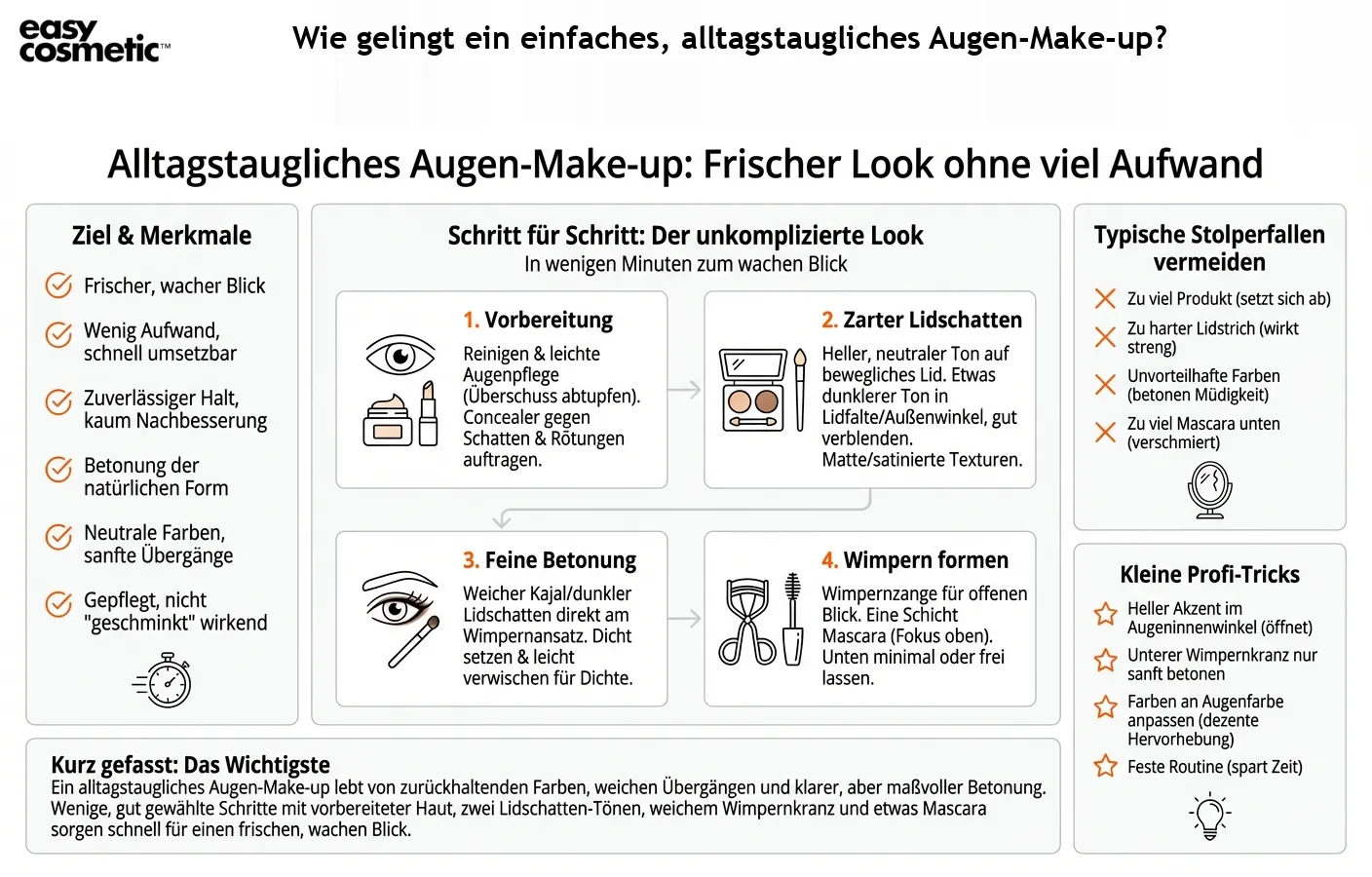 Wie gelingt ein einfaches, alltagstaugliches Augen-Make-up?