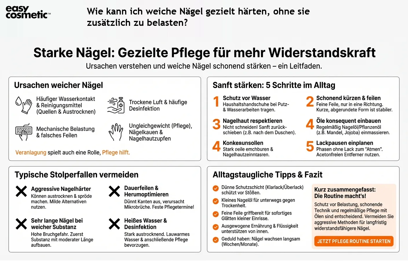 Wie kann ich weiche Nägel gezielt härten, ohne sie zusätzlich zu belasten?