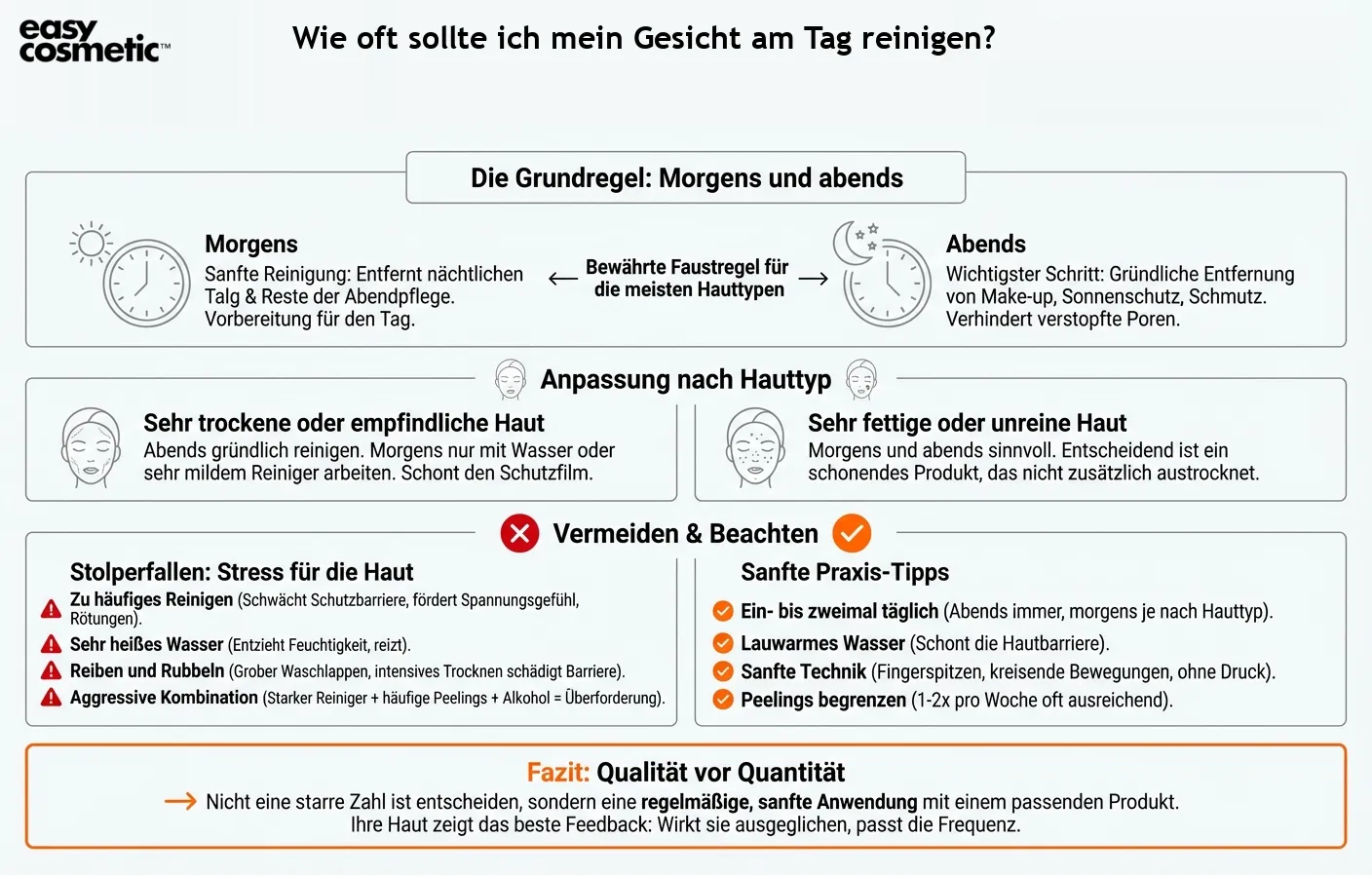 Wie oft sollte ich mein Gesicht am Tag reinigen?