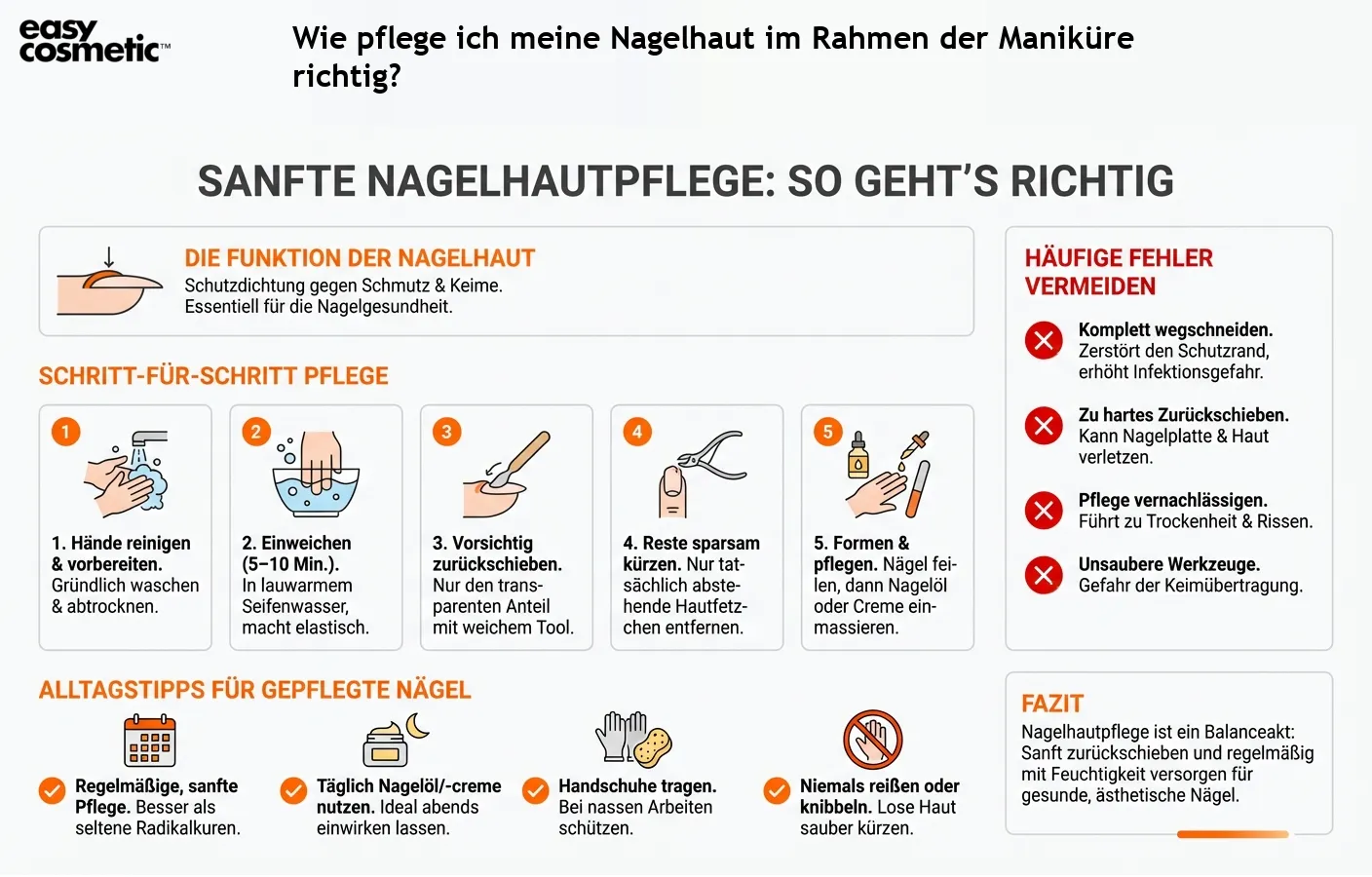 Wie pflege ich meine Nagelhaut im Rahmen der Maniküre richtig?