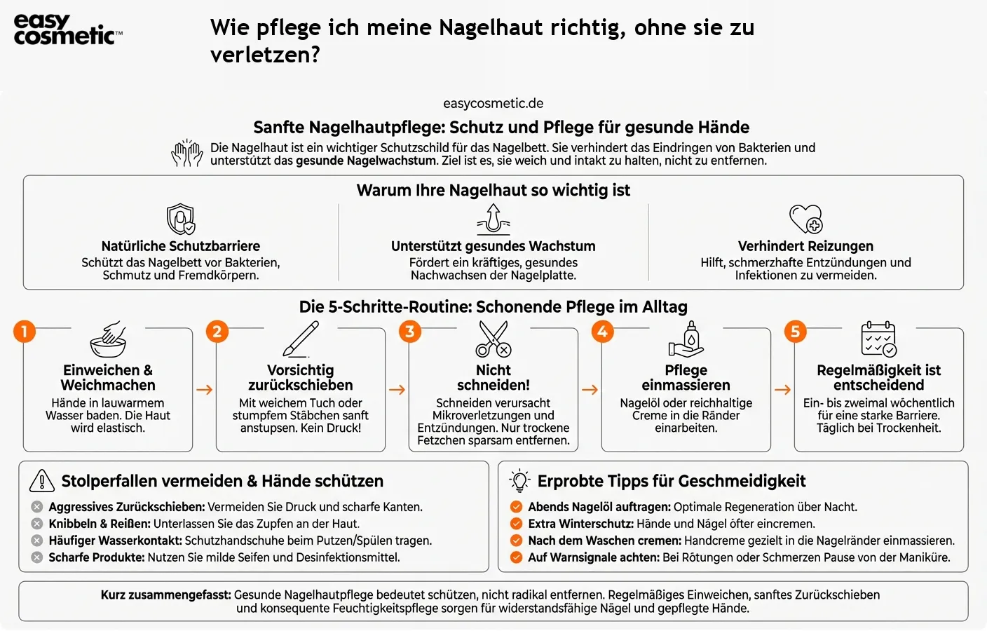 Wie pflege ich meine Nagelhaut richtig, ohne sie zu verletzen?
