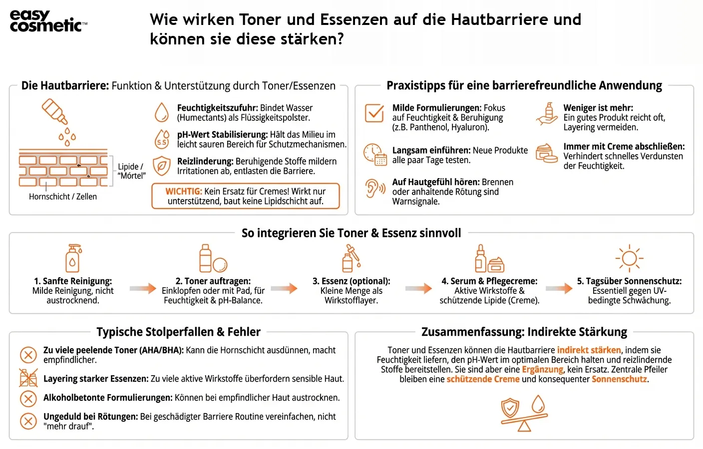 Wie wirken Toner und Essenzen auf die Hautbarriere und können sie diese stärken?