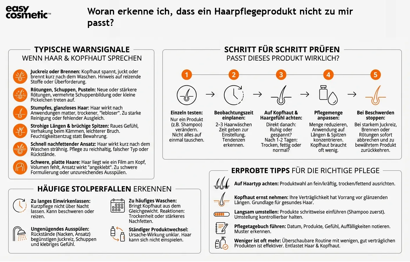 Woran erkenne ich, dass ein Haarpflegeprodukt nicht zu mir passt?