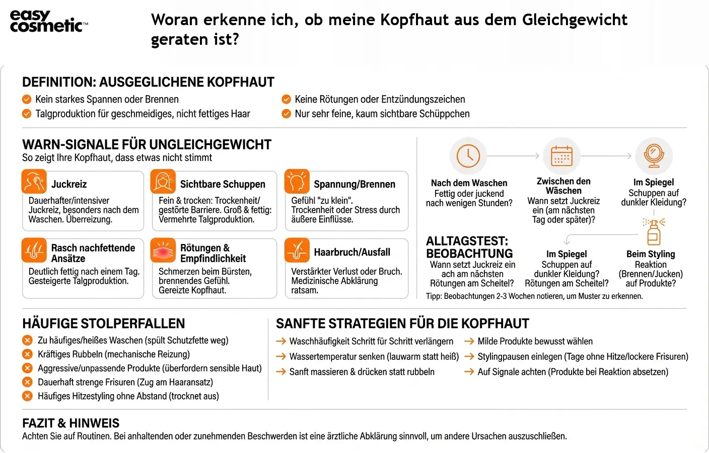 Woran erkenne ich, ob meine Kopfhaut aus dem Gleichgewicht geraten ist?