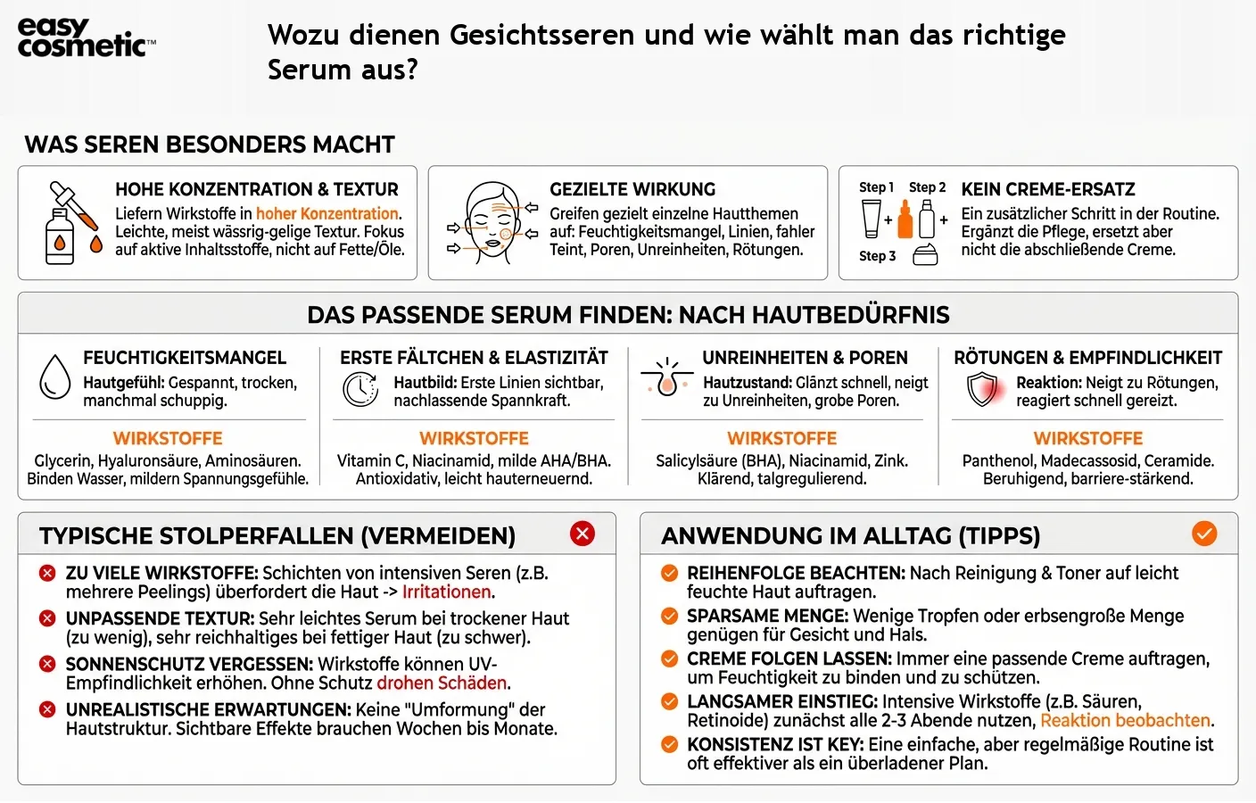 Wozu dienen Gesichtsseren und wie wählt man das richtige Serum aus?